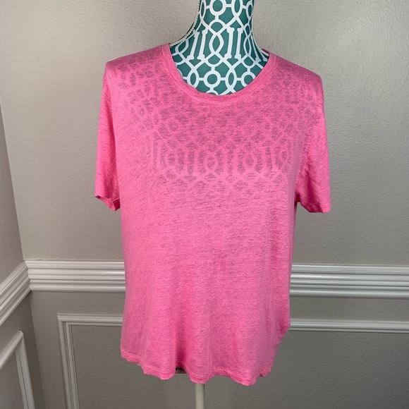 Rodebjer Linen Ninja Tee T Shirt Strong Pink L - Picture 2 of 7